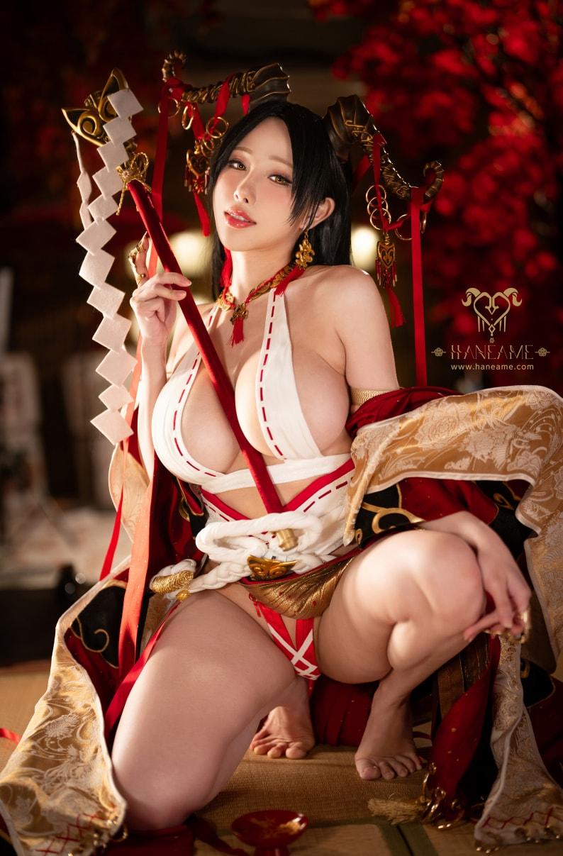 雨波HaneAme – Lustful Goat Miko 邪羊巫女写真书-快来一看